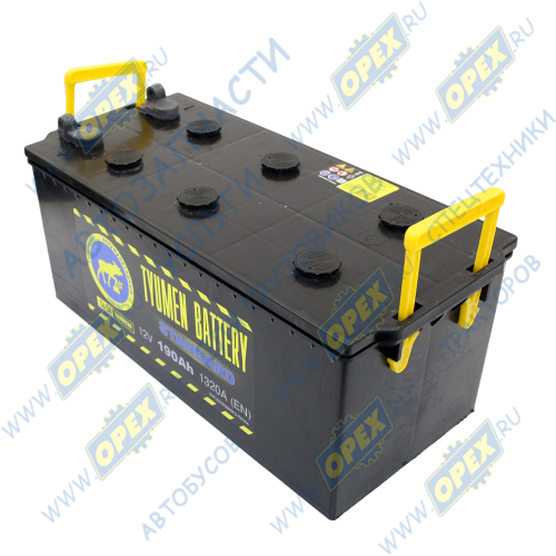 6СТ-190-ПП болт Аккумулятор (АКБ) прямая полярность 190 а/ч под болт; 518х228х238 1320А под болт Tyumen Battery